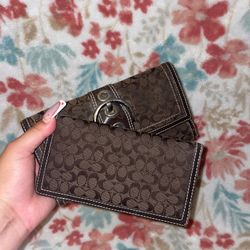 Coach Brown Soho Wallet & Checkbook