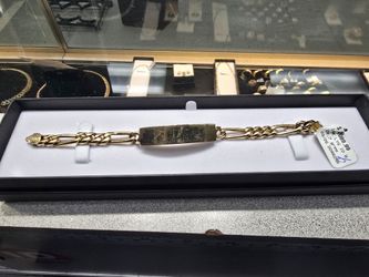 10K Gold Figaro ID Bracelet