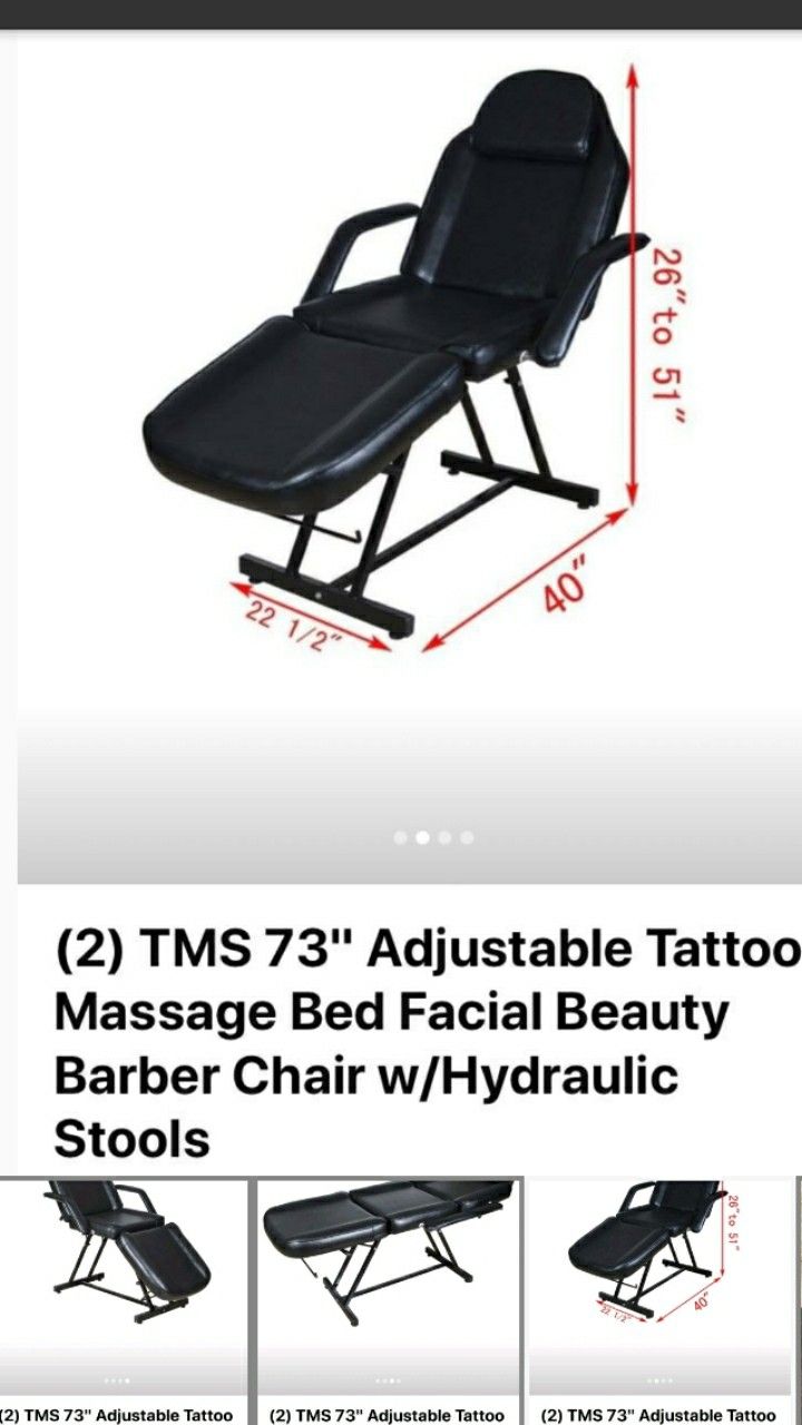 Like new massage/facial beauty bed/barber/tattoo chair with hydraulic stool
