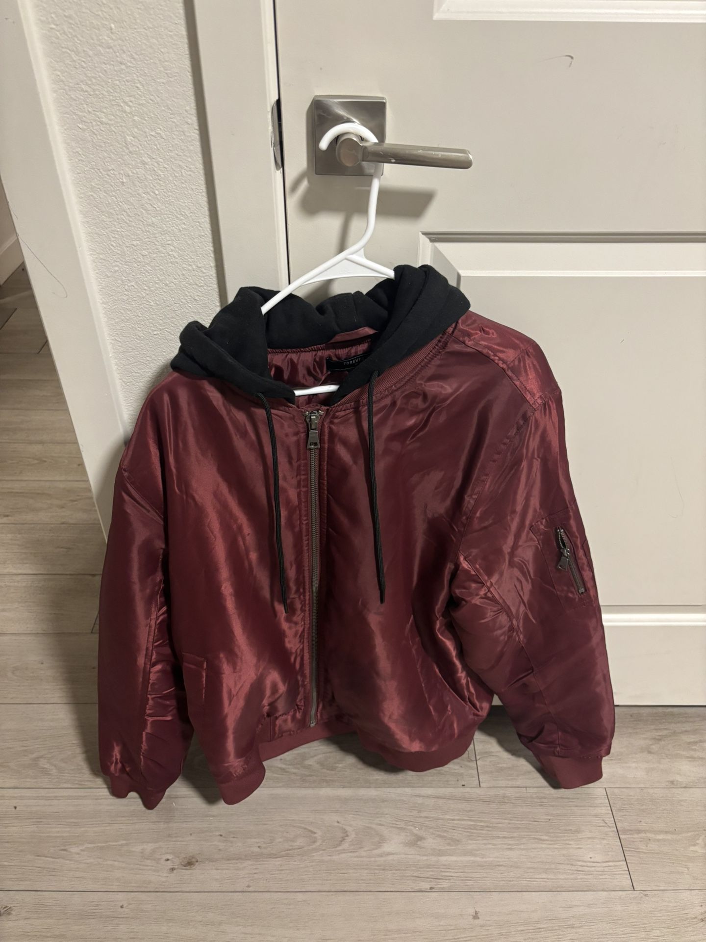 Burgundy zip up
