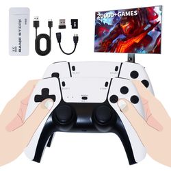 Retro Gaming Console Stick – Plug & Play Video Game System With 23 Built-In Emulators, 20,000+ Retro Games, 4K HDMI Output, Dual 2.4GHz Wireless Contr