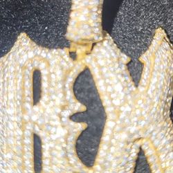 Brand New Goldplated Silver Moissanite Letter Pendant 