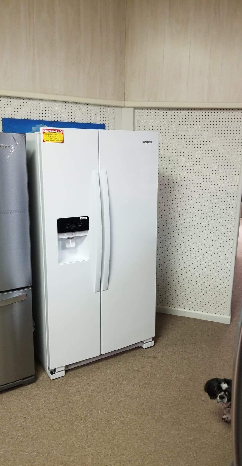 Brand New Whirlpool White Side By Side Refrigerator