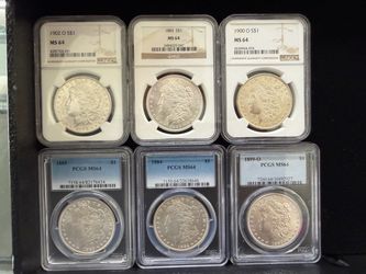 Graded Morgan Silver Dollars MS64