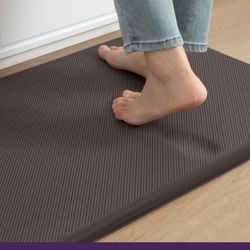 Brown Kitchen Anti Fatigue Mat 58x20 Cushioned Comfort Floor Rug Office Laundry