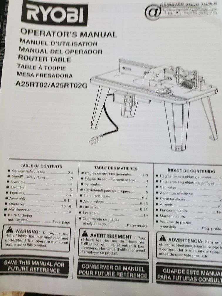Ryobi Router Table