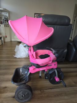 joovy Tricycoo 4.1 Kid's Tricycle, Push Tricycle, Toddler Trike, Pink