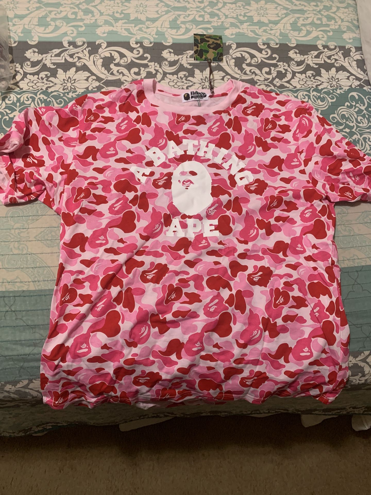 Pink Men Bape Shirt XL