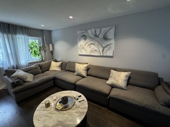 Large L-Shaped Sectional Couch, Grey, Ashley Furniture