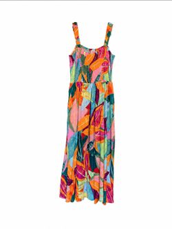 Girl's Wonder Nation Tropical Print Maxi Dress XL (14-16)