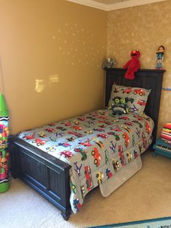 Dark Wood Full  Bed Frame