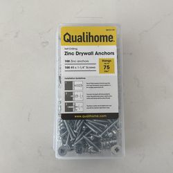 Qualihome Zinc Drywall Anchors