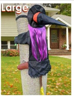 Large Halloween Witch Tree Hugger Decoration