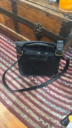 Black Leather Crossbody Bag