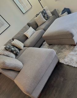 Grey sectional couch
