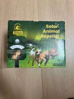 outdoor solar animal repellent 2 pack
