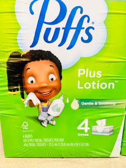 Puffs Plus Lotion Tissues | 4-Pack only $5
