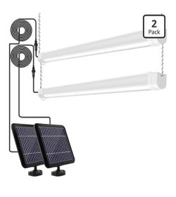 hykolity Solar Powered Shop Light with Motion Sensor, 3FT 17W (100-Watt Equivalent),Integrated LED IP65 Waterproof Outdoor Motion Sensor Shop Light fo