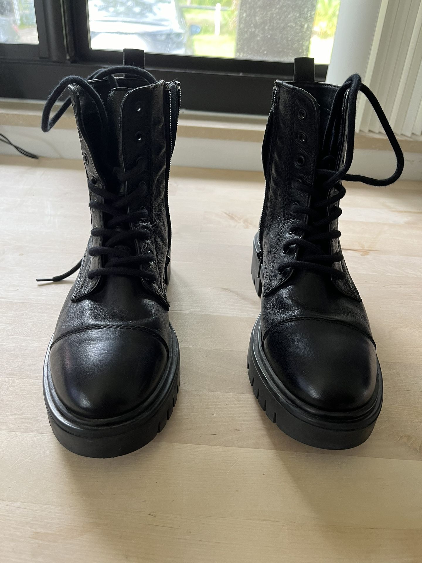 Combat Ankle Boots Women Black Size 8.5