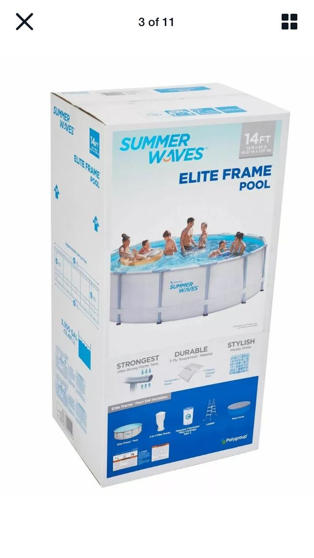 Summer waves elite 14ft metal frame pool