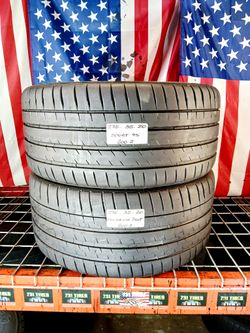 🎁 2 USED TIRES 275/35R20 MICHELIN PILOT SPORT 4S  Max Performance Summer Tires  in 275/35ZR20