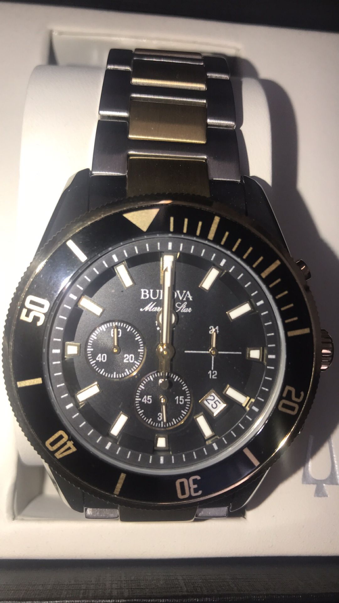 Bulova 98b249 Two Tone Chronograph Marine Star Watch for Sale in Yonkers NY OfferUp