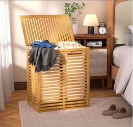 Bamboo Hamper With Lid