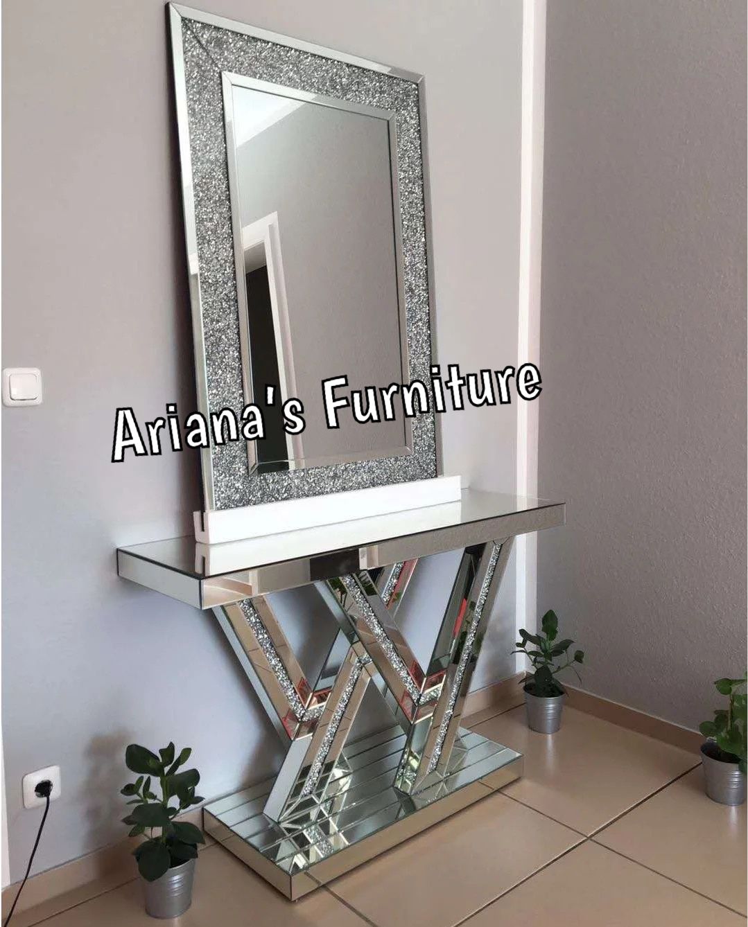 New Console Table + Mirror Set 