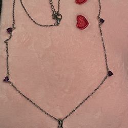 Amethyst Heart Necklace 