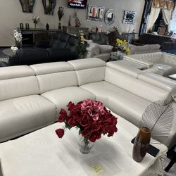 Recline Sectional Leather 