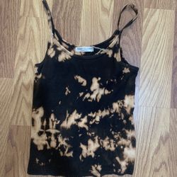 Case Closed Hand Dyed Reverse Boho Hippie Top Tank M Nwt