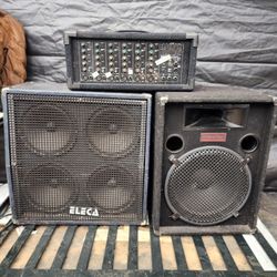 PA Speakers And Mixer For Sale/Rent