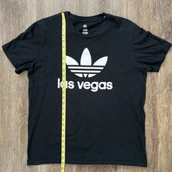 Adidas Las Vegas T Shirt, Size Large Fitted, ( Fits Like A Medium ) Pre Owned. 