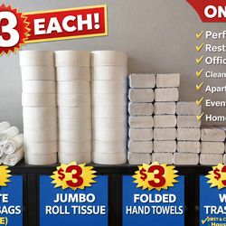 PAPER TOWELS/TOILET PAPER/LARGE BAGS