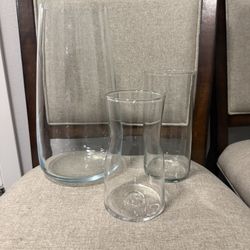 Glass Vases-set Of 3-$5 