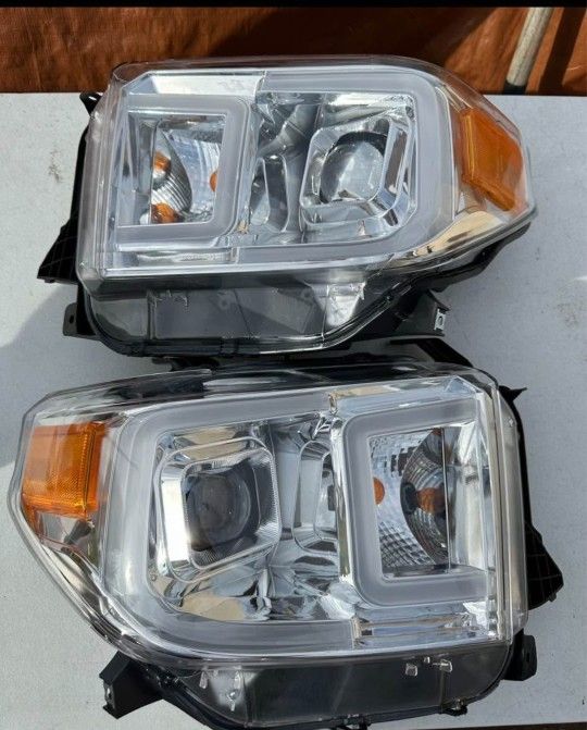 14-21 TOYOTA TUNDRA LED SWITCHBACK HEADLIGHTS FAROS CALAVERAS MICAS LUCES