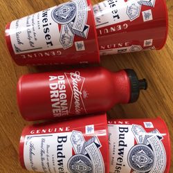 2 Budweiser Cups And 1 Designated Driver Water Bottle 