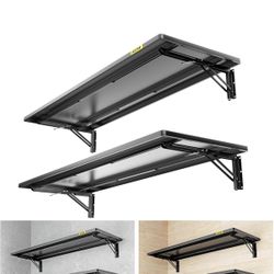4pack-36”x24” Storage Rack Shelf, Wall Shelf Garage Storage Rack , Suitable for Garage, Storage Room, kitchens ,Black
