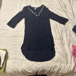 Navy Blue Swim Cover Up