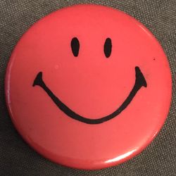 Vintage Smiley Face Pin 1” 1/4
