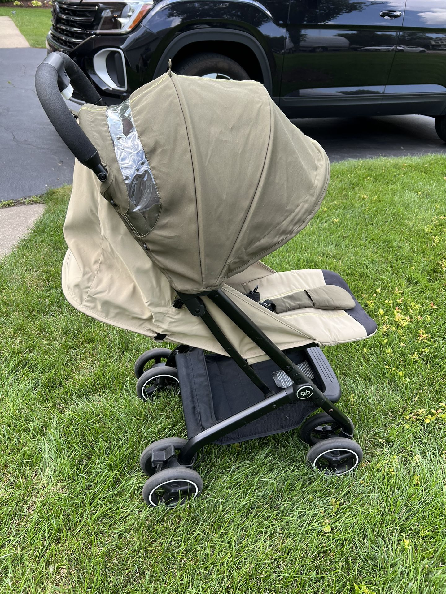 GB Qbit stroller lightweight compact Lizard Khaki