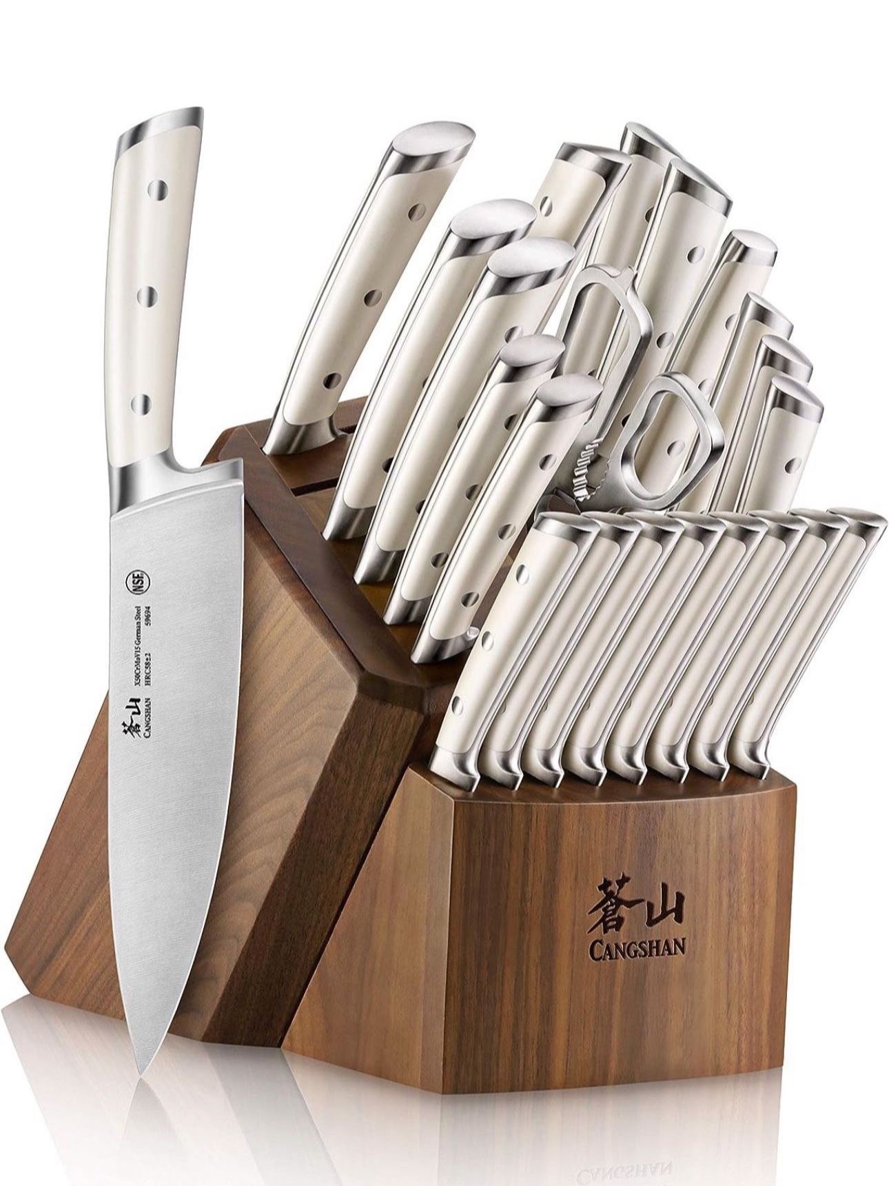 Cangshan S1 Series 1026047 German Steel Forged 23-Piece Knife Block Set