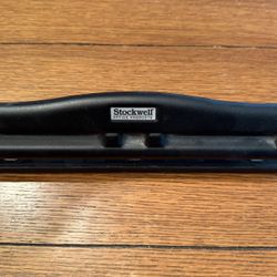 Stockwell Black Steel Desktop Decor Old 3 Hole Paper Punch Industrial