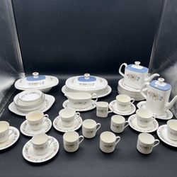 51-Piece Bone China Royal Doulton Pastorale Dish Set