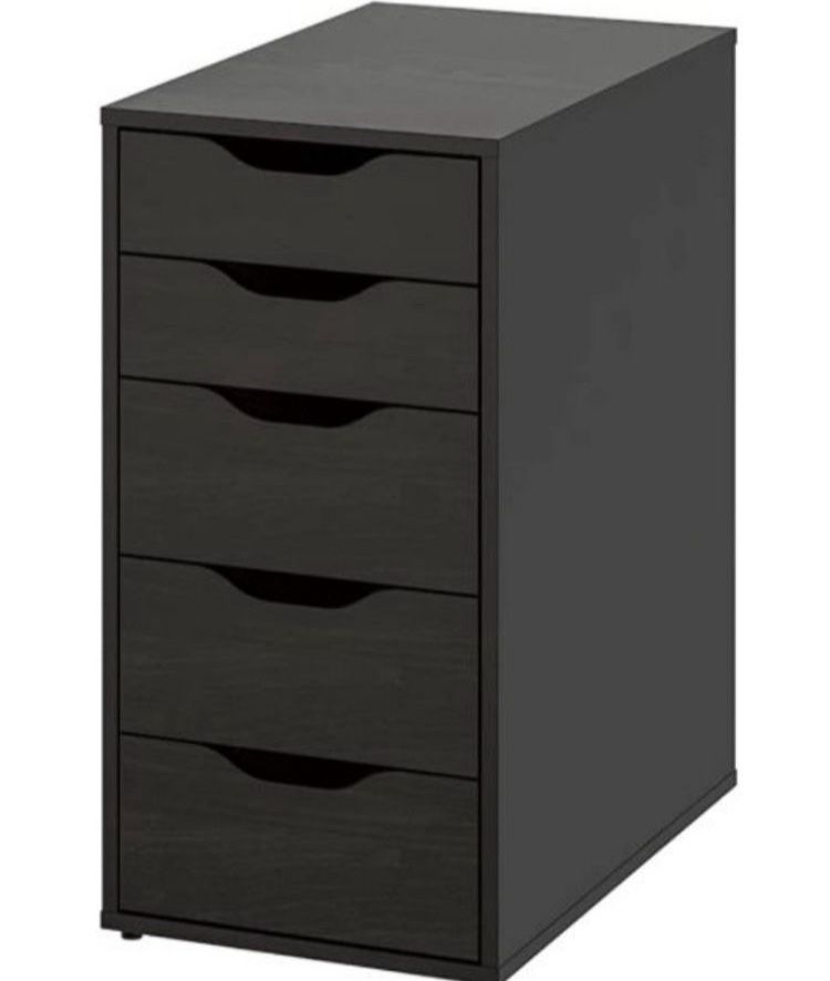 Ikea Alex Drawers (2 Sets) - Black-Brown