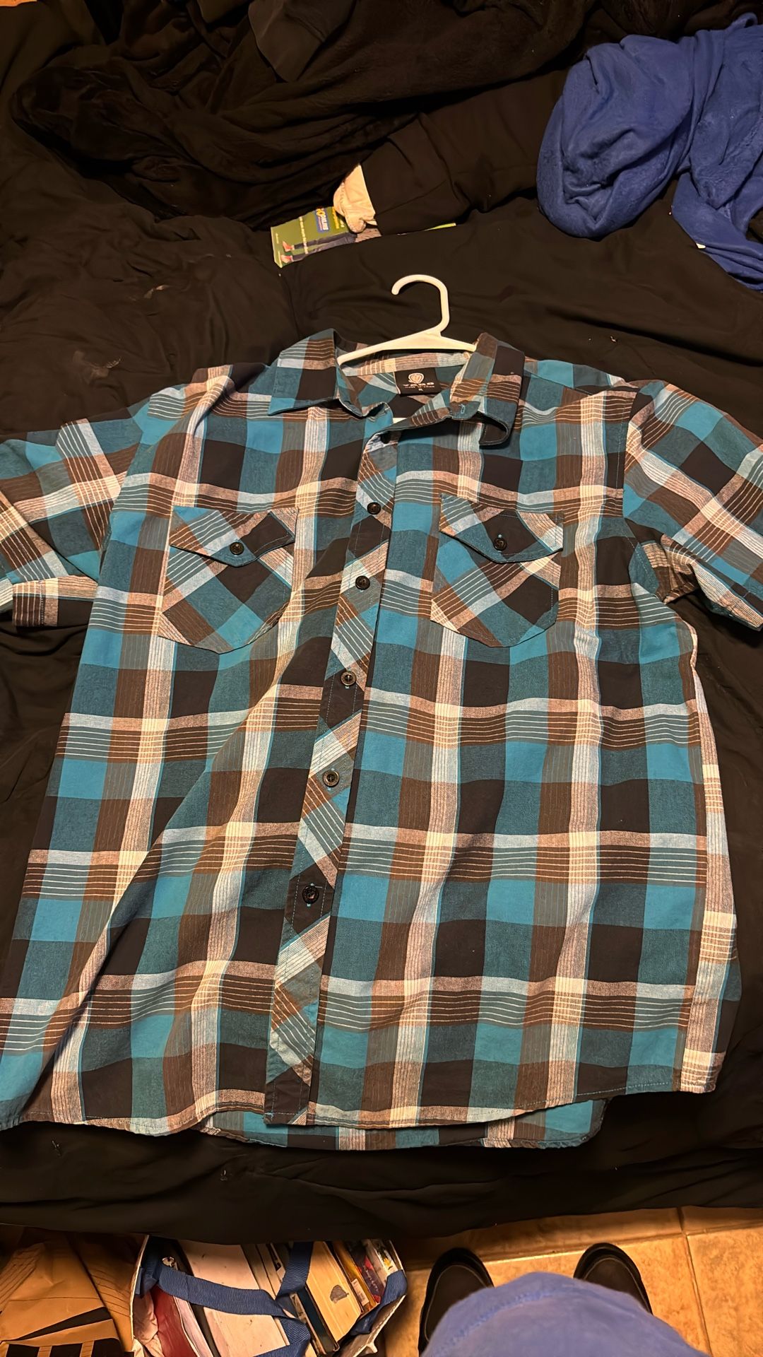 YAGO Blue Checkered Shirt