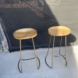 Solid Pine Home Bar Creative Coffee Casual Dining Stool 