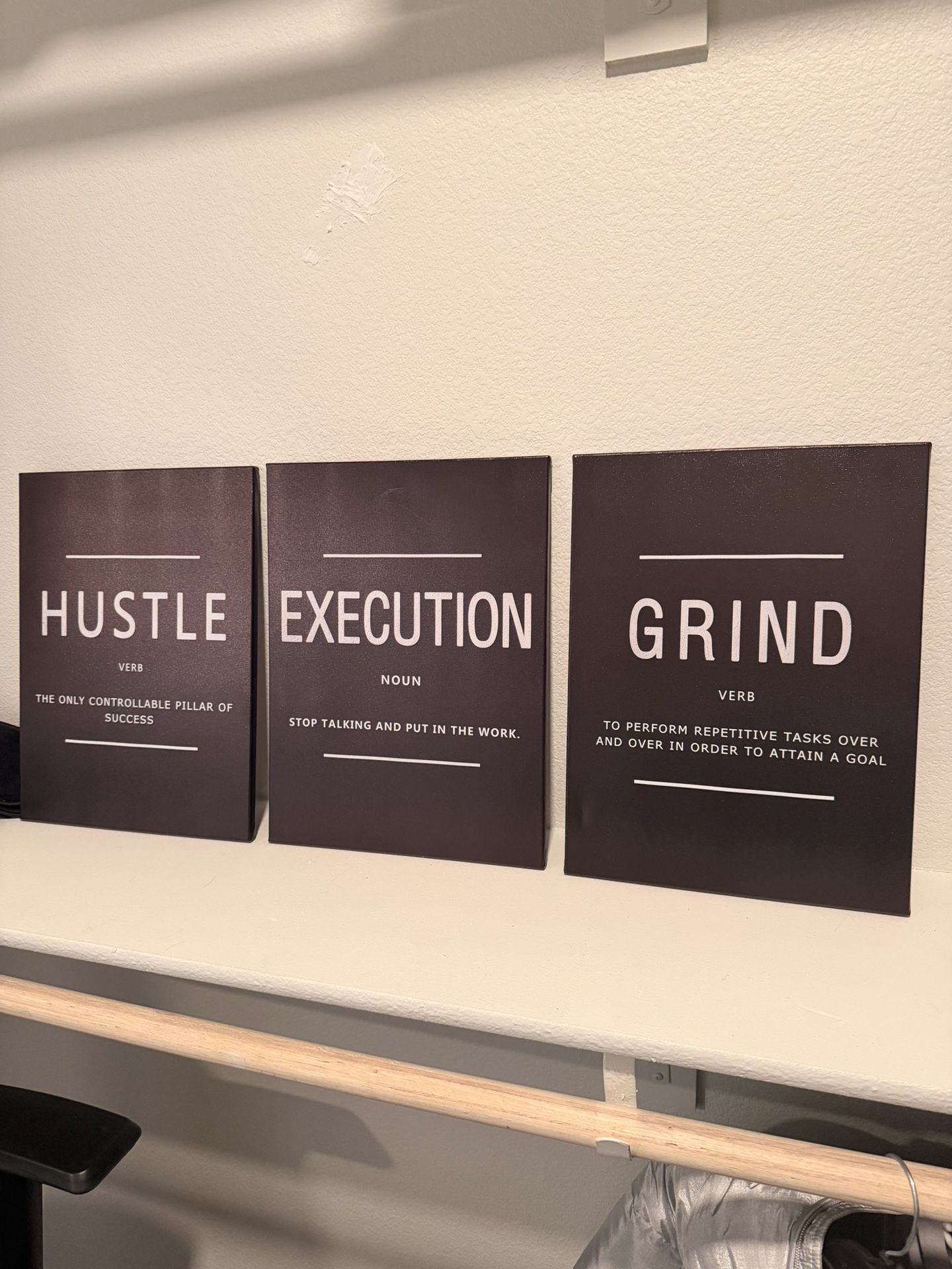 Hustle , Execution, And Grind Canvas’s