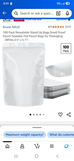 Resealable Bags with Zip