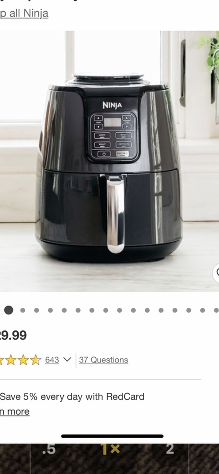 Ninja DZ550 Foodi 10 Quart 6-in-1 Dual Zone Smart XL Air Fryer With 2  Baskets for Sale in Fontana, CA - OfferUp